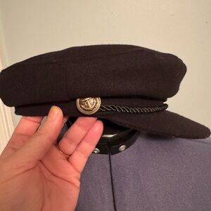 Classic Black FiddlerCap with Gold Emblem